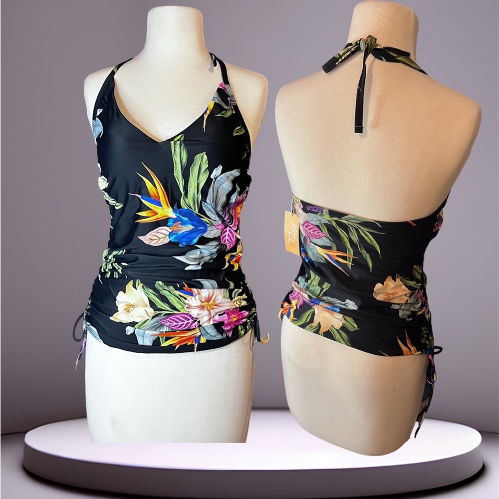 Kona Sol Women’s Black Floral Swimsuit